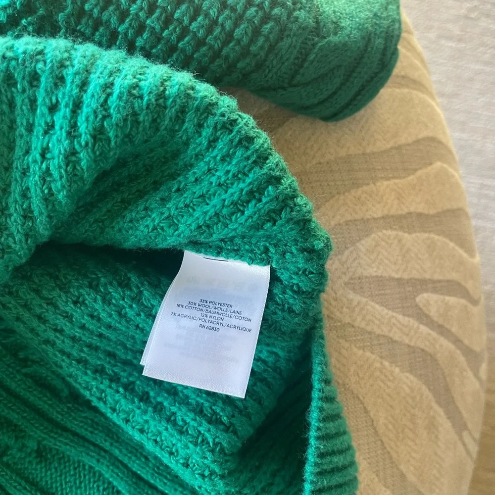 Lands' End Men's Emerald Cable Knit Sweater